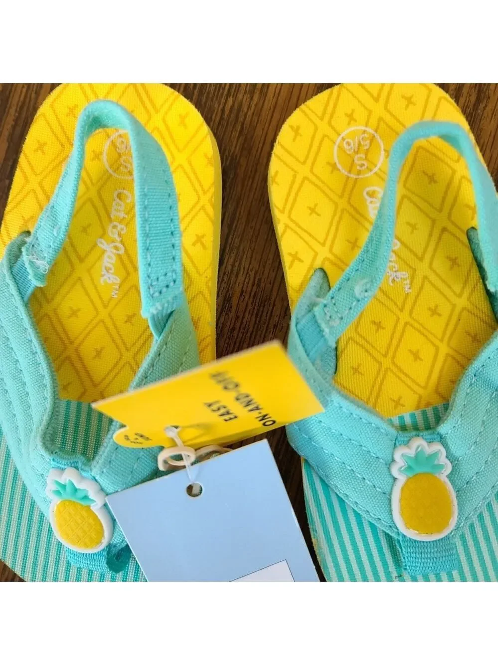 New Cat & Jack Pineapple Sandals Sizes 5/6 & 7/8